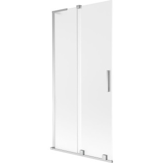 Mexen Velar L 2dielna posuvná vaňová zástena 95 x 150 cm, matná, chróm - 896-095-003-31-01
