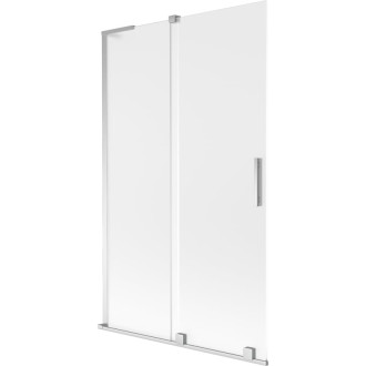 Mexen Velar L 2dielna posuvná vaňová zástena 110 x 150 cm, matná, chróm - 896-110-003-31-01