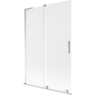 Mexen Velar L 2dielna posuvná vaňová zástena 120 x 150 cm, matná, chróm - 896-120-003-31-01