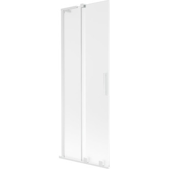 Mexen Velar L 2dielna posuvná vaňová zástena 75 x 150 cm, matná, biela - 896-075-003-31-20