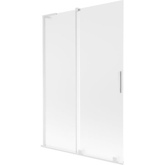 Mexen Velar L 2dielna posuvná vaňová zástena 120 x 150 cm, matná, biela - 896-120-003-31-20