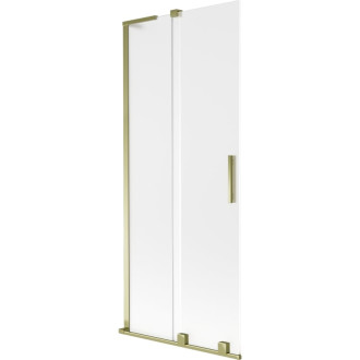 Mexen Velar L 2dielna posuvná vaňová zástena 80 x 150 cm, matná, zlatá - 896-080-003-31-50