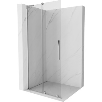 Mexen Velar L Posuvná sprchová zástena 90 x 200 cm, 8 mm priehľadná, chróm - 871-090-003-03-01