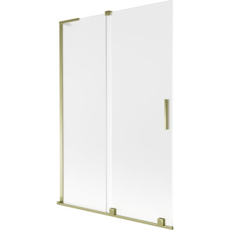 Mexen Velar L 2dielna posuvná vaňová zástena 120 x 150 cm, matná, zlatá - 896-120-003-31-50
