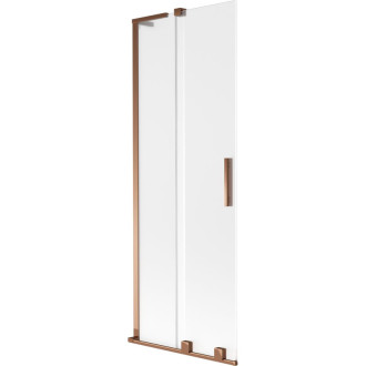 Mexen Velar L 2dielna posuvná vaňová zástena 70 x 150 cm, matná, ružové zlato - 896-070-003-31-60