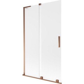 Mexen Velar L 2dielna posuvná vaňová zástena 110 x 150 cm, matná, ružové zlato - 896-110-003-31-60