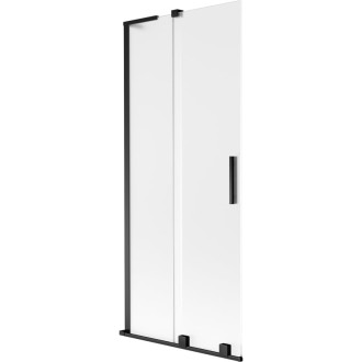 Mexen Velar L 2dielna posuvná vaňová zástena 85 x 150 cm, matná, čierna - 896-085-003-31-70