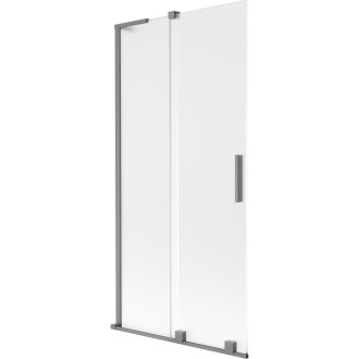 Mexen Velar L 2dielna posuvná vaňová zástena 95 x 150 cm, matná, strieborná - 896-095-003-31-95