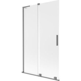 Mexen Velar L 2dielna posuvná vaňová zástena 110 x 150 cm, matná, strieborná - 896-110-003-31-95
