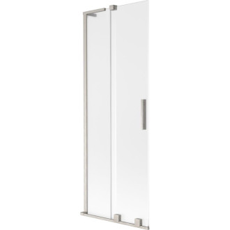 Mexen Velar L 2dielna posuvná vaňová zástena 75 x 150 cm, matná, kartáčovaný nikel - 896-075-003-31-97