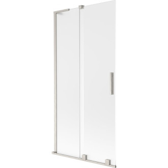 Mexen Velar L 2dielna posuvná vaňová zástena 90 x 150 cm, matná, kartáčovaný nikel - 896-090-003-31-97
