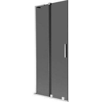 Mexen Velar L 2dielna posuvná vaňová zástena 85 x 150 cm, grafit, chróm - 896-085-003-41-01