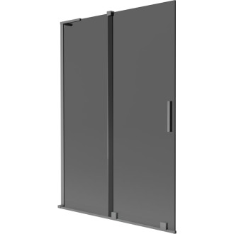 Mexen Velar L 2dielna posuvná vaňová zástena 120 x 150 cm, grafit, strieborná - 896-120-003-41-95