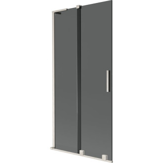 Mexen Velar L 2dielna posuvná vaňová zástena 95 x 150 cm, grafit, kartáčovaný nikel - 896-095-003-41-97