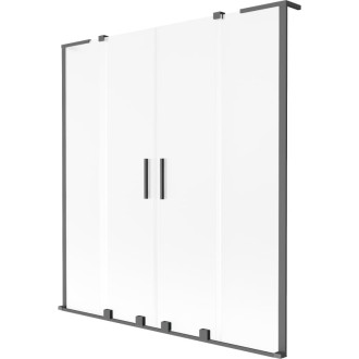 Mexen Velar L Duo 2dielna posuvná vaňová zástena 140 x 150 cm, matná, strieborná - 896-140-003-32-95
