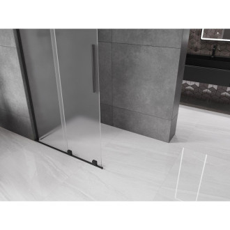 Mexen Velar L Posuvná sprchová zástěna 100 x 200 cm, tloušťka mlhy 8 mm, černá - 871-100-003-33-70