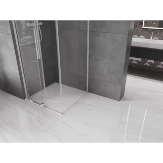 Mexen Velar L sprchový kout posuvný 90 x 90 cm, průhledný, chrom - 871-090-090-03-01