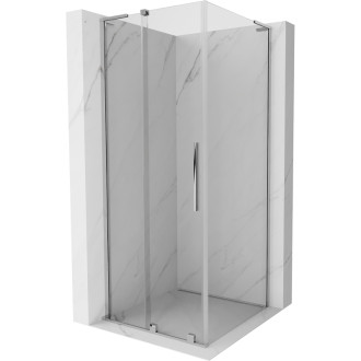 Mexen Velar L sprchový kút posuvný 120 x 120 cm, priehľadný, chróm - 871-120-120-03-01