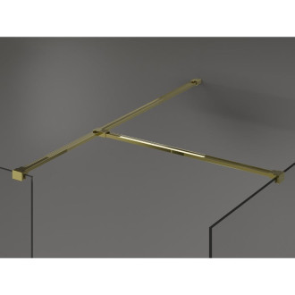 Mexen Kioto Sprchová zástena 135 x 80 cm, priehľadná, zlatá - 800-135-202-50-00-080