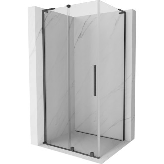 Mexen Velar L posuvný sprchovací kút 90 x 120 cm, priehľadný, kartáčovaná pištoľovo sivá - 871-090-120-03-66