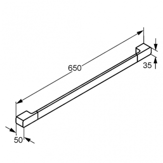 KLUDI E2 Držiak osušky 650mm, chróm 4998005