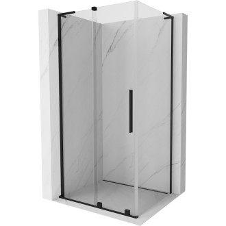 Mexen Velar L posuvný sprchovací kút 90 x 110 cm, priehľadný, čierny - 871-090-110-03-70