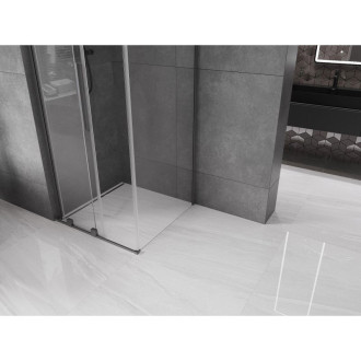 Mexen Velar L posuvný sprchový kout 90 x 90 cm, průhledný, stříbrná metalíza - 871-090-090-03-95