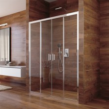 Mereo Lima sprchové dvere zasúvacie, štvordielne, 150x190, chróm, sklo číre 6 mm CK80453K