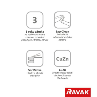 Ravak TD F 055.20 Bidetová stojanková s výpustou CC, black X070155
