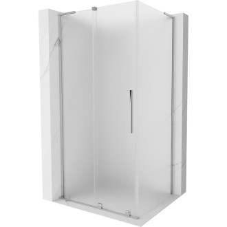 Mexen Velar L posuvný sprchovací kút 90 x 75 cm, matný, chróm - 871-090-075-33-01