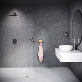 Ravak Polička Slim C, satin/chróm X07P578