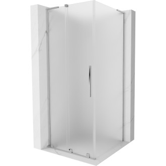 Mexen Velar L posuvný sprchovací kút 120 x 120 cm, matný, chróm - 871-120-120-33-01