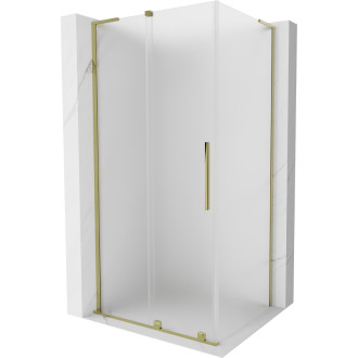 Mexen Velar L posuvný sprchovací kút 110 x 100 cm, matná, zlatá - 871-110-100-33-50