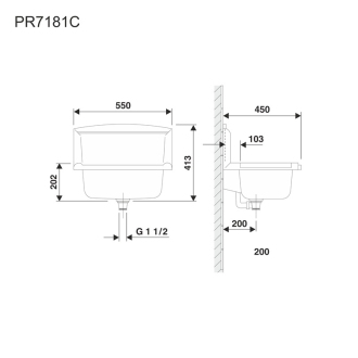 Mereo Držiak na mydlo k PR7181C, granit svetlý PR7181G (60A03B60099)
