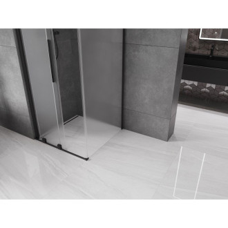 Mexen Velar posuvný sprchový kout 100 x 100 cm, matná, černá - 871-100-100-31-70