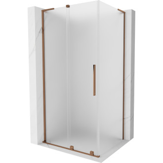 Mexen Velar L posuvný sprchovací kút 120 x 75 cm, matná, ružové zlato - 871-120-075-33-60