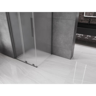 Posuvný sprchový kout Mexen Velar 100 x 100 cm, matná, stříbrná - 871-100-100-31-95