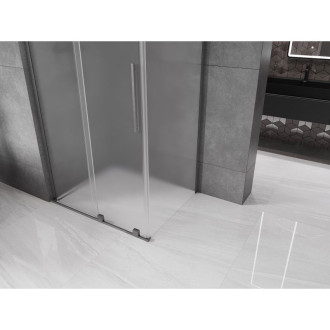 Mexen Velar L posuvný sprchový kout 120 x 110 cm, matná, kartáčovaná pistole gray - 871-120-110-33-66