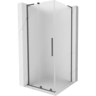 Mexen Velar L posuvný sprchovací kút 120 x 120 cm, matná, strieborná - 871-120-120-33-95