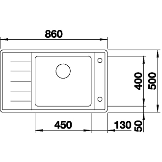 Blanco ANDANO XL 6S-IF Compact 523001 drez s odkvapom, drez vpravo lesk vstavaný/do roviny