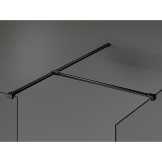 Mexen Kioto Sprchová zástena 180 x 90 cm, priehľadná, čierna - 800-180-202-70-00-090