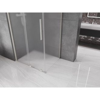 Posuvný sprchový kout Mexen Velar 110 x 85 cm, matná barva, kartáčovaný nikl - 871-110-085-31-97