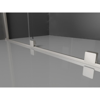 Posuvný sprchový kout Mexen Velar 120 x 75 cm, matný, kartáčovaný nikl - 871-120-075-31-97