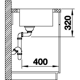 Blanco ANDANO XL 6S-IF Compact 523002 drez s odkvapom, drez vľavo lesk vstavaný/do roviny