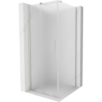 Posuvný sprchovací kút Mexen Velar 120 x 120 cm, matný, kartáčovaný nikel - 871-120-120-31-97