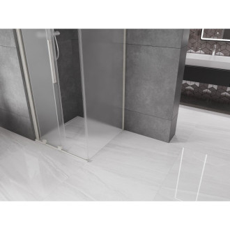 Posuvný sprchový kout Mexen Velar 120 x 120 cm, matný, kartáčovaný nikl - 871-120-120-31-97