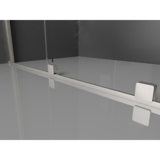 Posuvný sprchový kout Mexen Velar 130 x 80 cm, matný, kartáčovaný nikl - 871-130-080-31-97