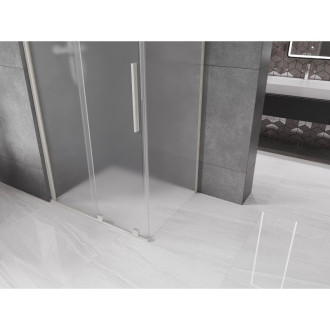 Posuvný sprchový kout Mexen Velar 130 x 90 cm, matný, kartáčovaný nikl - 871-130-090-31-97