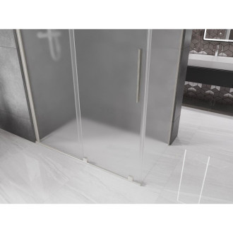 Posuvný sprchový kout Mexen Velar 150 x 75 cm, matná barva, kartáčovaný nikl - 871-150-075-31-97