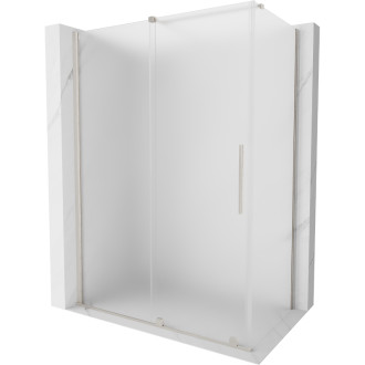 Posuvný sprchovací kút Mexen Velar 150 x 85 cm, matný, kartáčovaný nikel - 871-150-085-31-97